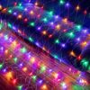LED Net Mesh Curtain Lights 180 LEDs Multicolor - 10ft x 2ft (3m) Waterproof String Lights for Indoor & Outdoor Decoration, Diwali, Christmas, Wedding, Party